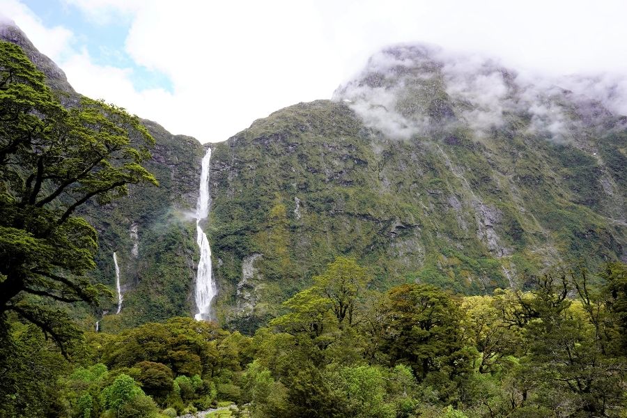 Sutherland Falls in New Zealand