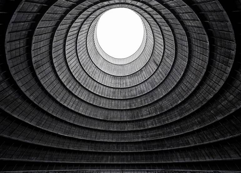 Cooling tower of an abandoned power plant