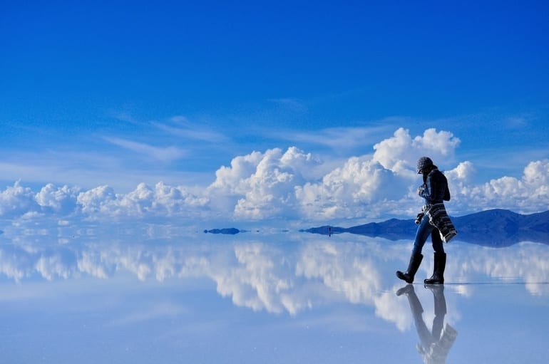 Reflective salt flats in Bolivia - 15 Craziest Things In Nature