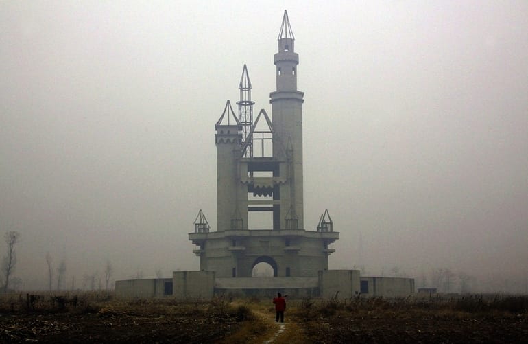 The abandoned Wonderland Amusement Park outside Beijing